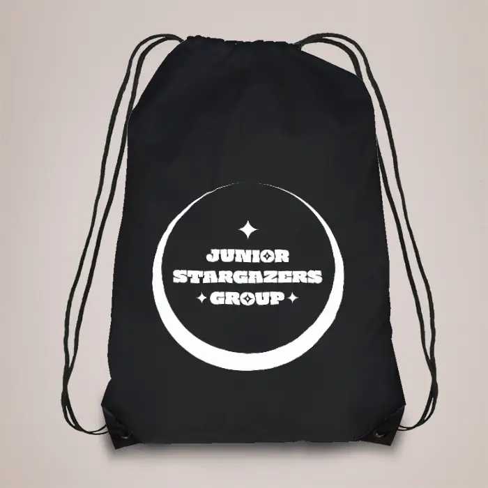 Custom printed shop drawstring bags